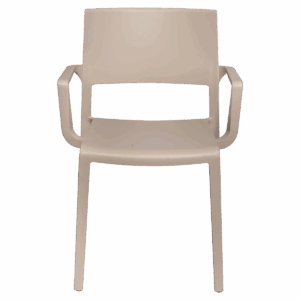 Stapelstuhl Lilibet B Sand – Mit Armlehnen