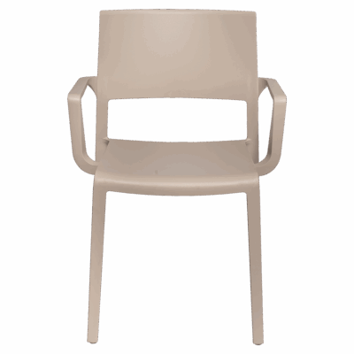 Stapelstuhl Lilibet B Sand – Mit Armlehnen