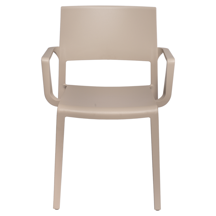 Stapelstuhl Lilibet B Sand – Mit Armlehnen