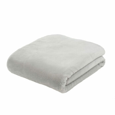 mikroflauschdecke silber