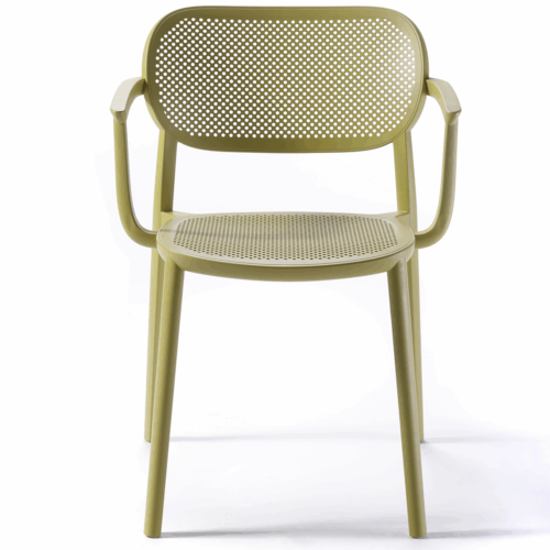 Stuhl Nuta Lime mit Armlehne – Bild 1