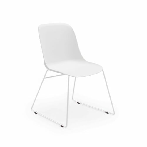 Stuhl Shell-U – Milchweiß
