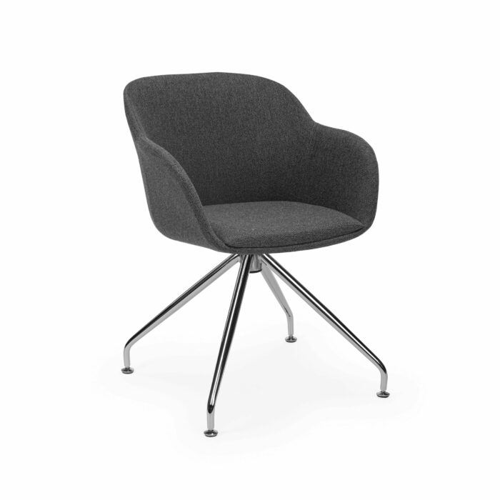 Stuhl Shell-Z Pad Anthrazit mit Armlehne