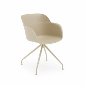 Stuhl Shell-Z Beige mit Armlehne