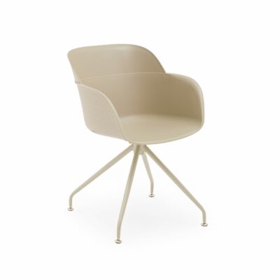 Stuhl Shell-Z Beige mit Armlehne