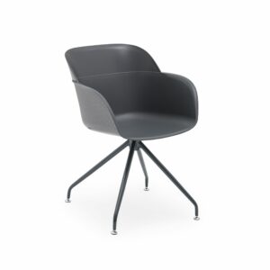 Stuhl Shell-Z Anthrazit mit Armlehne