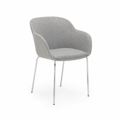 Stuhl Grau mit Armlehne Shell-M Pad