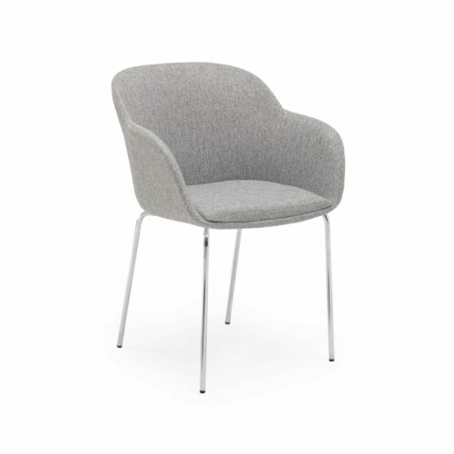 Stuhl Grau mit Armlehne Shell-M Pad