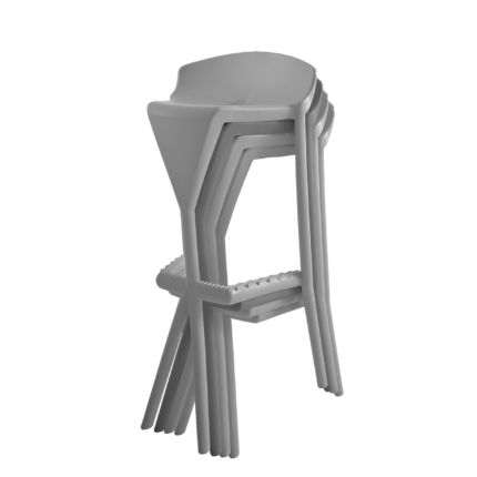 Barhocker Shiver Perlgrau