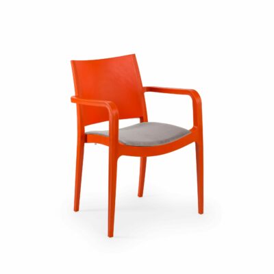 Stuhl Specto XL Pad Orange mit Armlehne