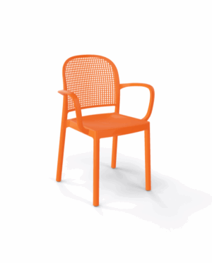 Stuhl Panama Orange mit Armlehne