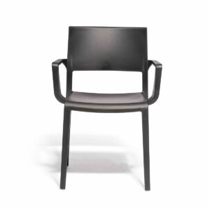 Stapelstuhl Lilibet B Schwarz – Mit Armlehnen