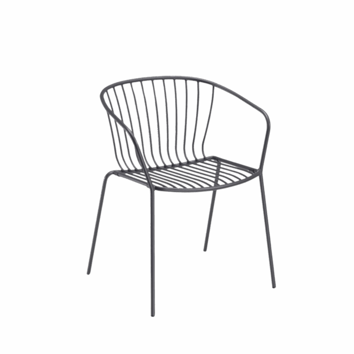 Stuhl Amitha Grau mit Armlehne