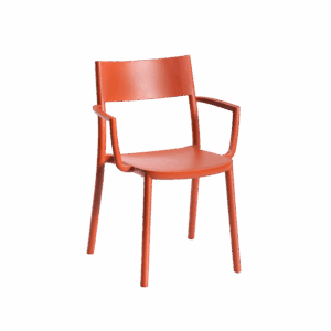 Stuhl To-Me Ziegelsteinrot mit Armlehne