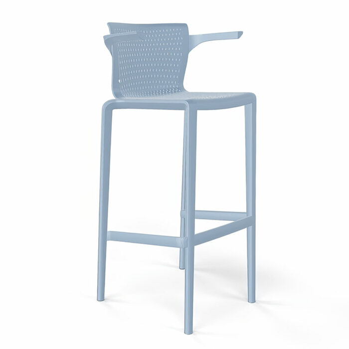 Barhocker Spyker Blassblau mit Armlehne