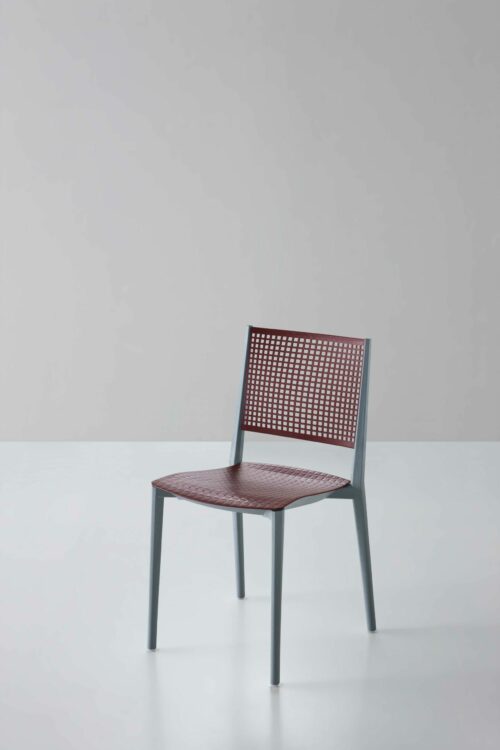 Stuhl Kalipa Bordeaux / Perlgrau – Bild 1