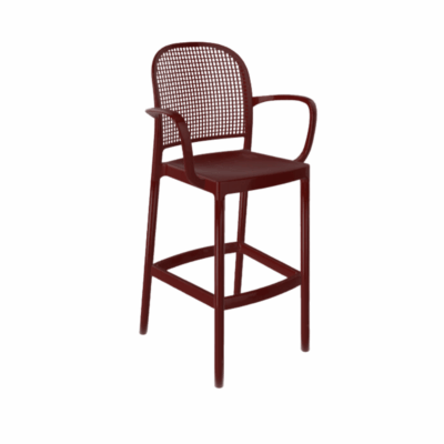 Barhocker Panama Braun mit Armlehne