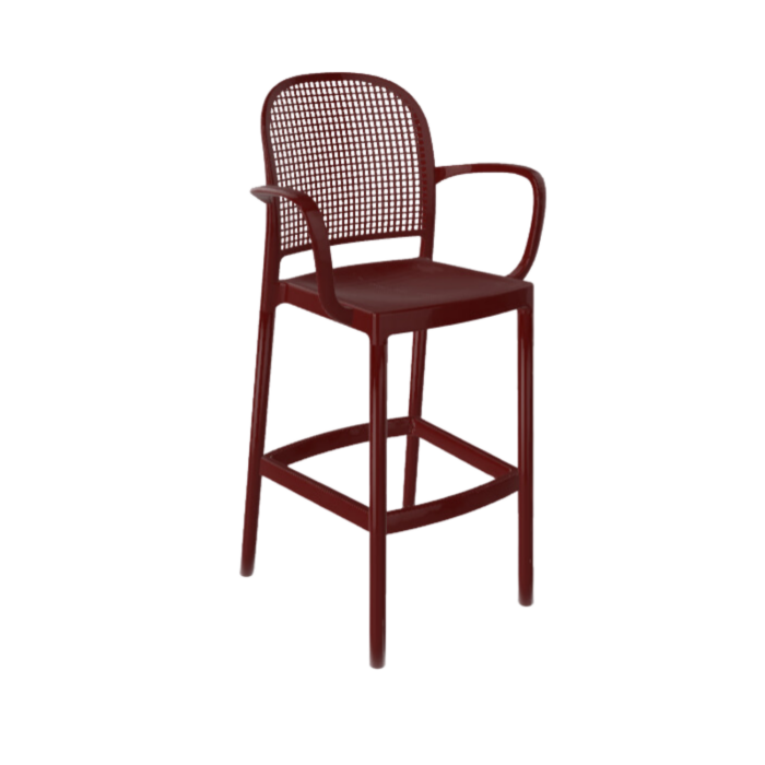 Barhocker Panama Braun mit Armlehne