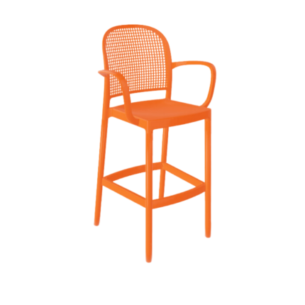 Barhocker Panama Orange mit Armlehne