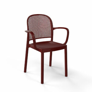 Stuhl Panama Braun mit Armlehne