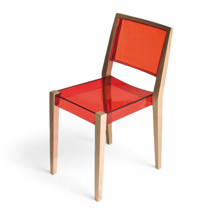 Stuhl Together Rot Transparent