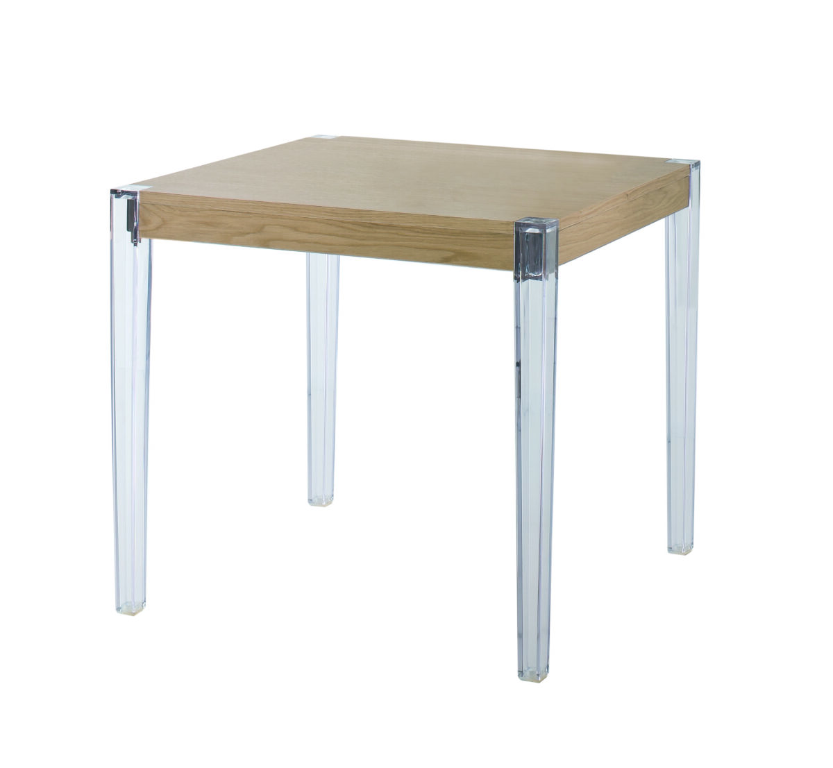 Quadratischer Tisch Together Natur Eiche / Transparent