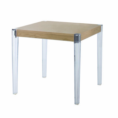 Quadratischer Tisch Together Natur Eiche / Transparent