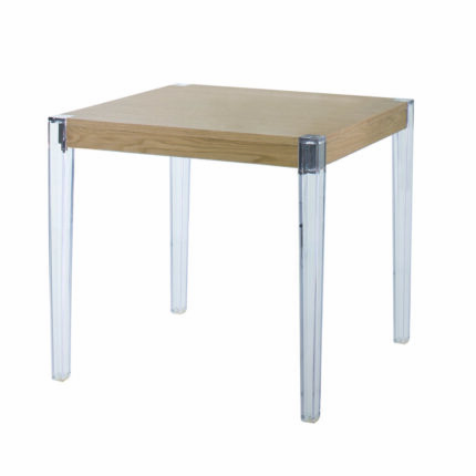 Quadratischer Tisch Together Natur Eiche / Transparent