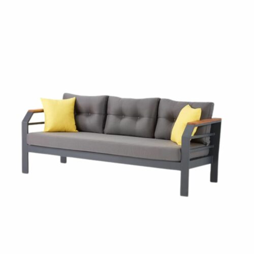 Gartenmöbel Set Assento Aluminium 3+1+1 mit Tisch Antrazit – Bild 3
