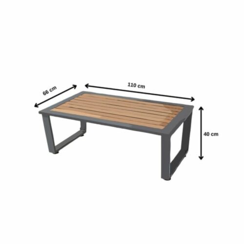 Gartenmöbel Set Assento Aluminium 3+1+1 mit Tisch Antrazit – Bild 7
