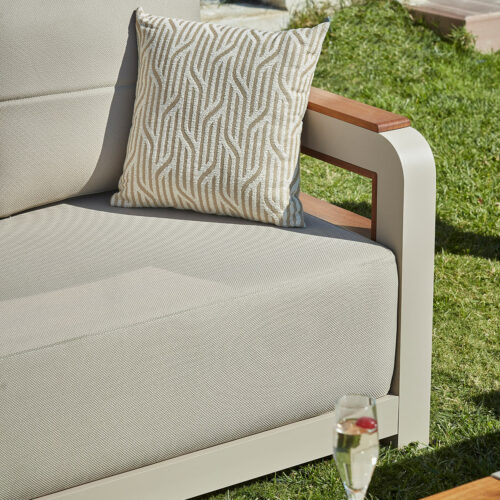 Gartenmöbel Set Larix Aluminium 3+1+1 mit Tisch – Bild 6