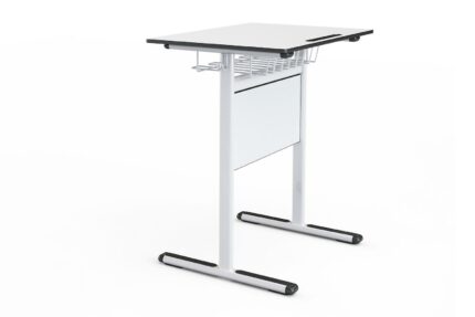 Schultisch Atlantik | Einzelplatz-CDF-Metallplatte