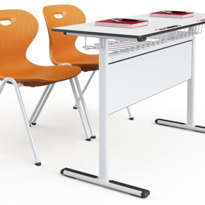 Schultisch Atlantik | Doppelplatz-CDF-Metallplatte