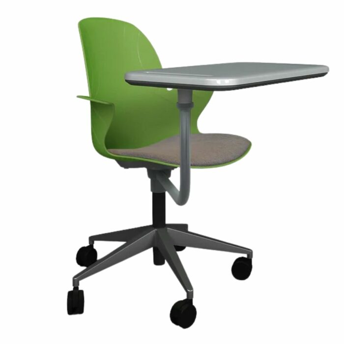 Schulstuhl Linx Gepolstert | Sternfuß - Schreibtablett - Avocado