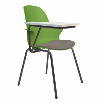 Schulstuhl Linx Gepolstert | Metall 4-Fuß – Schreibtablett – Avocado