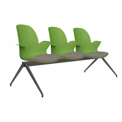 Wartezimmer Stuhl Linx Gepolstert | 3-Sitzer Avocado
