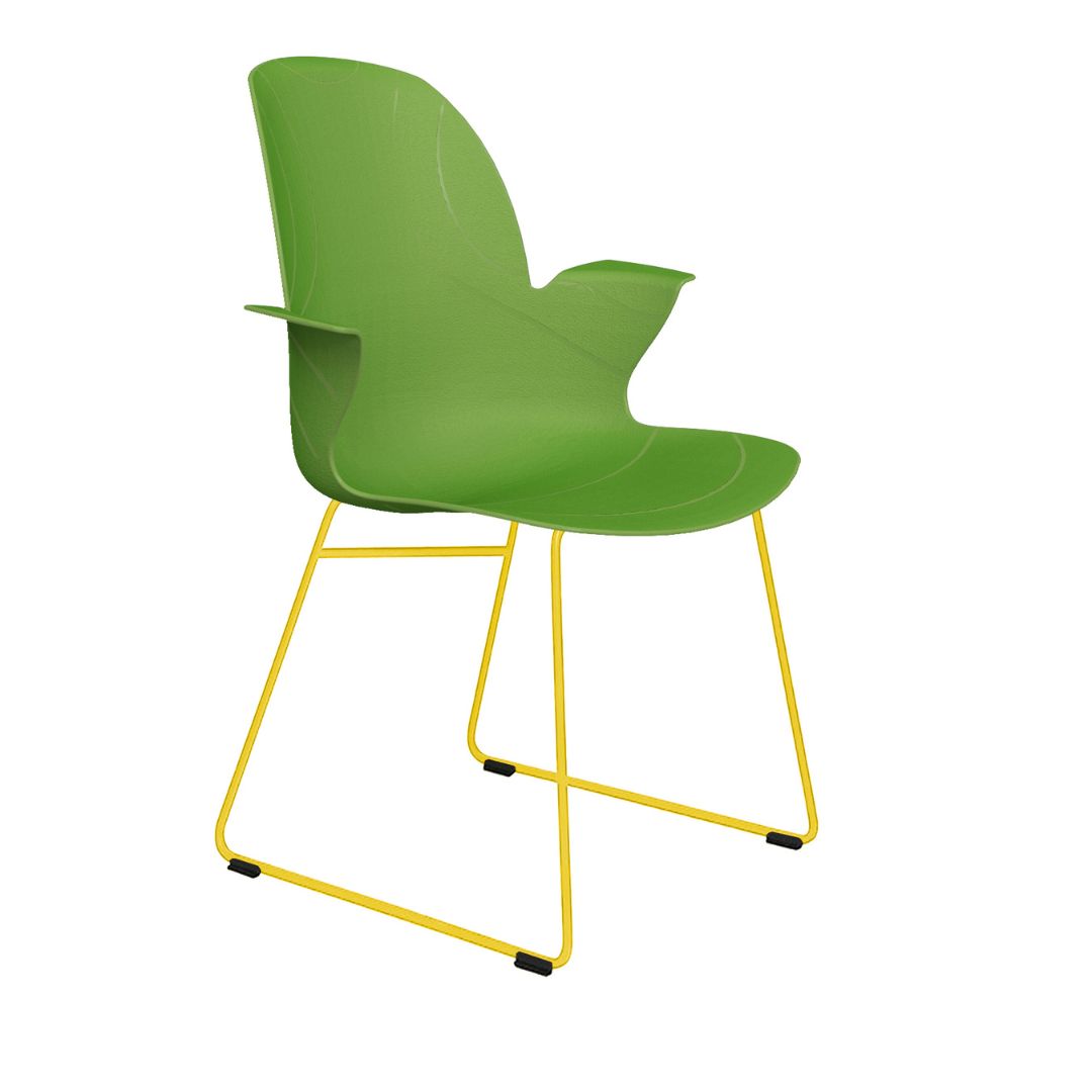 Schulstuhl Linx | Metallfuß – Avocado/June