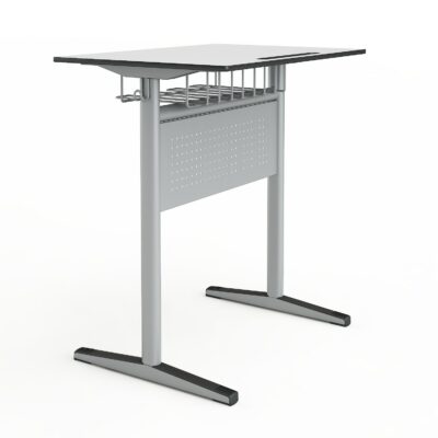 Schultisch Mars | Einzelplatz-HPL-Metallplatte