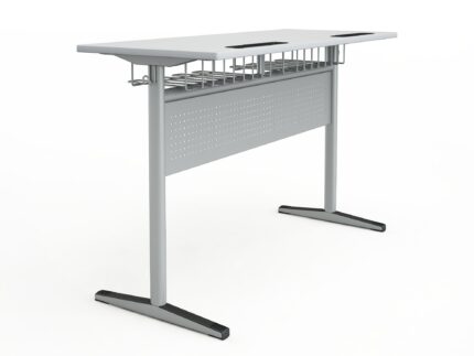 Schultisch Mars | Doppelplatz-MFC - Metallplatte