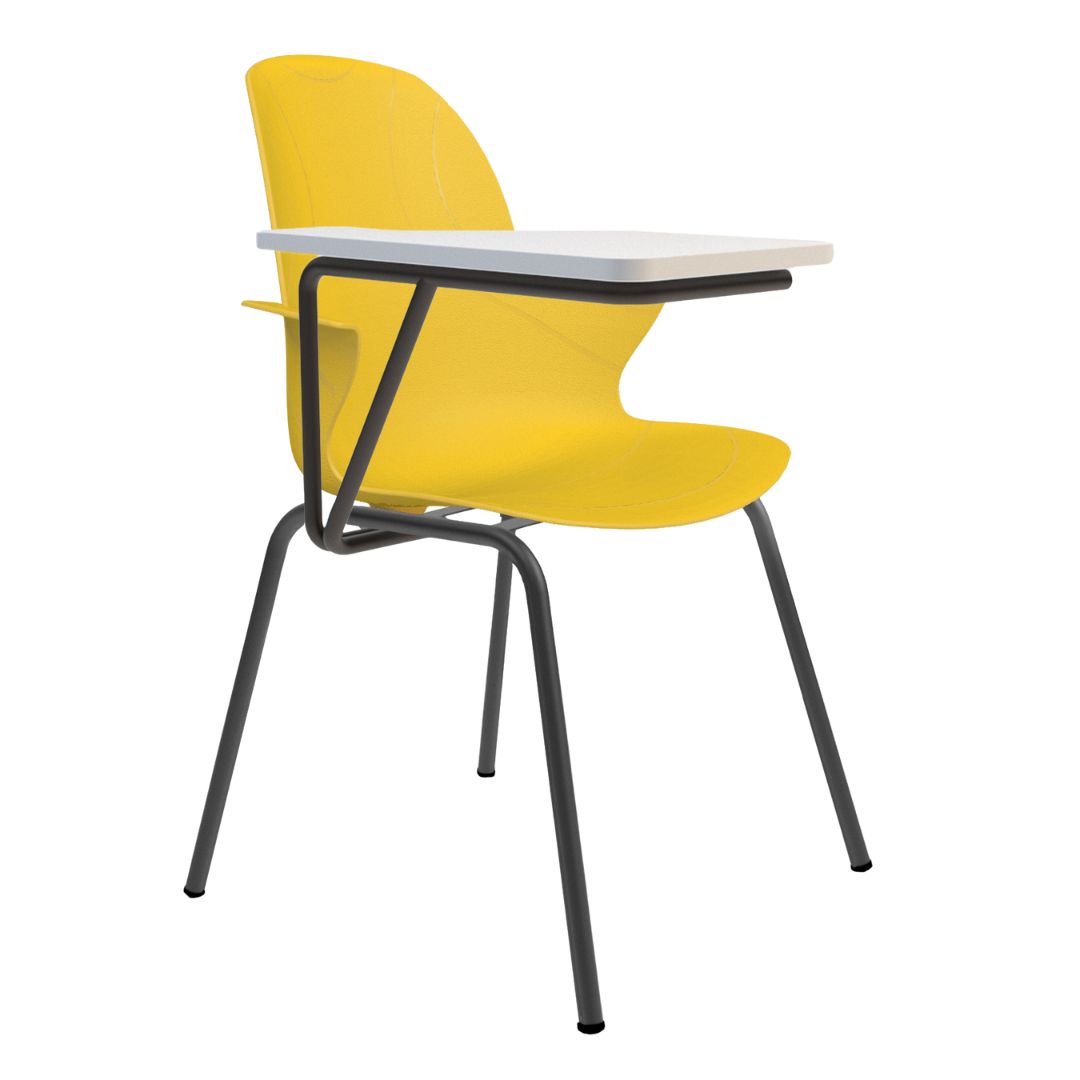 Schulstuhl Linx | Metall 4-Fuß – Schreibtablett – June