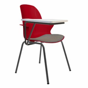 Schulstuhl Linx Gepolstert | Metall 4-Fuß – Schreibtablett – Lava