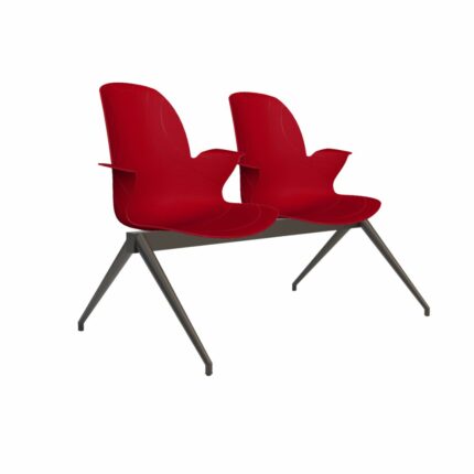 Wartezimmer Stuhl Linx | 2-Sitzer Lava