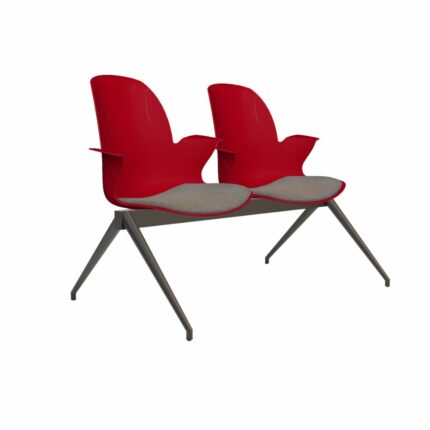 Wartezimmer Stuhl Linx Gepolstert | 2-Sitzer Lava