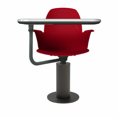 Schulstuhl Linx | Säulenfuß – Schreibtablett - Lava – Bild 2