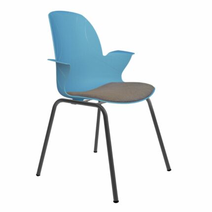 Schulstuhl Linx Gepolstert | Metall 4-Fuß – Navy