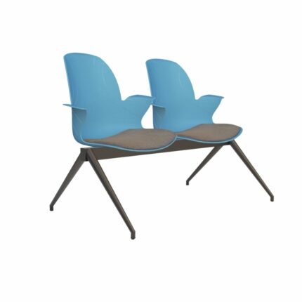 Wartezimmer Stuhl Linx Gepolstert | 2-Sitzer Navy
