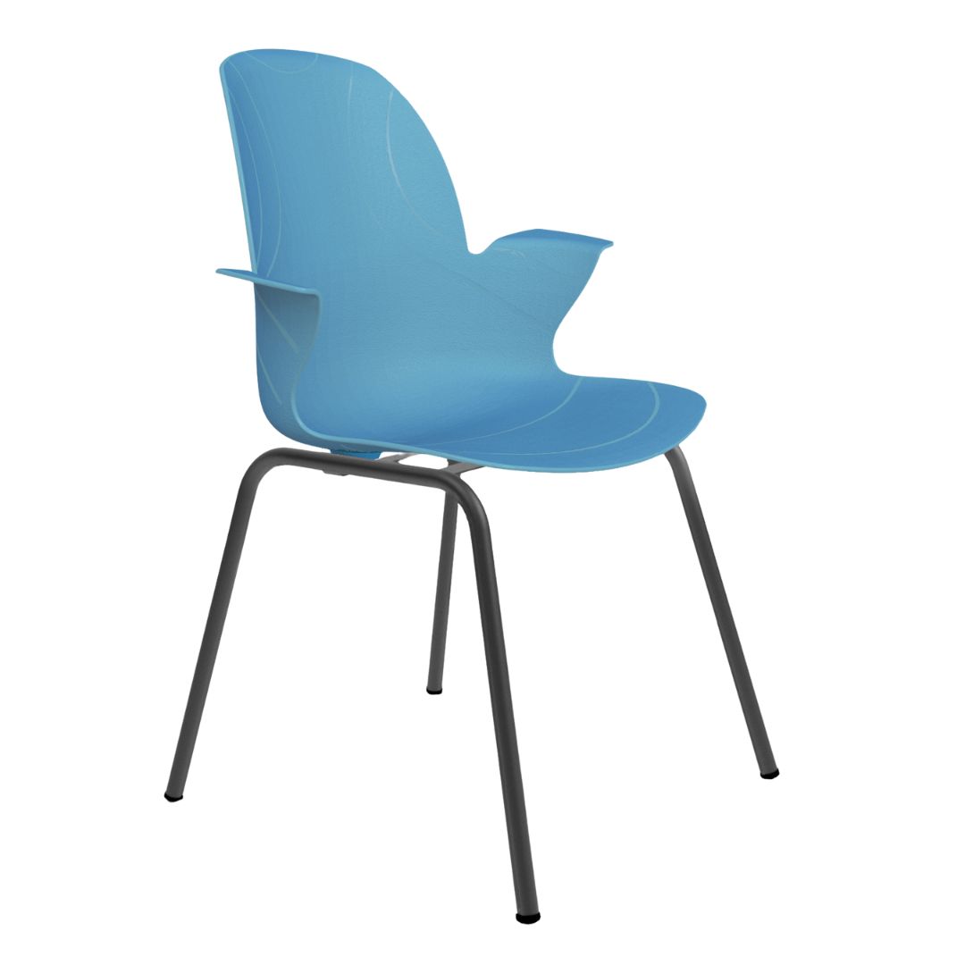 Schulstuhl Linx | Metall 4-Fuß – Navy