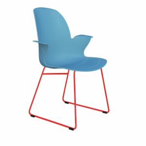 Schulstuhl Linx | Metallfuß – Navy/Lava