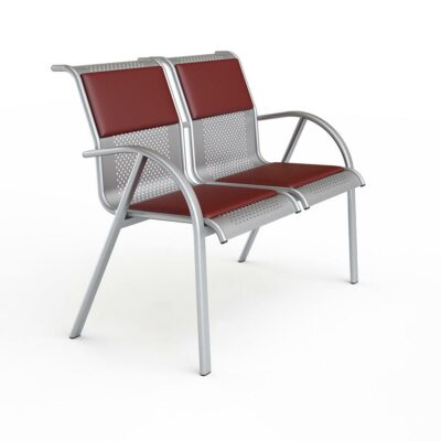 Wartezimmer Stuhl Petek | 2-Sitzer Bordeaux