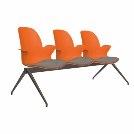 Wartezimmer Stuhl Linx Gepolstert | 3-Sitzer Spice